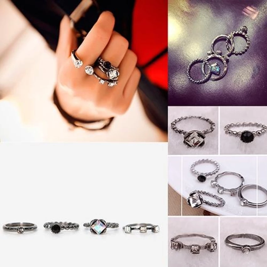 Korean Jewelry Online Malaysia Stacked Rings